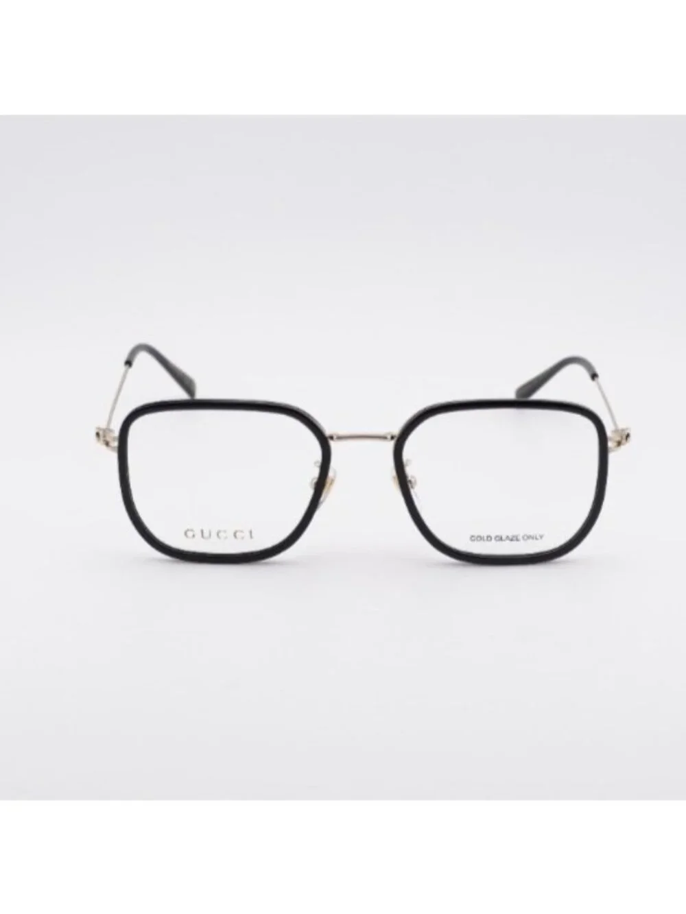 Gucci GG1852OA 001 Eyeglasses Black / Gold 53mm Square Frame